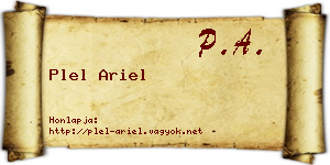 Plel Ariel névjegykártya